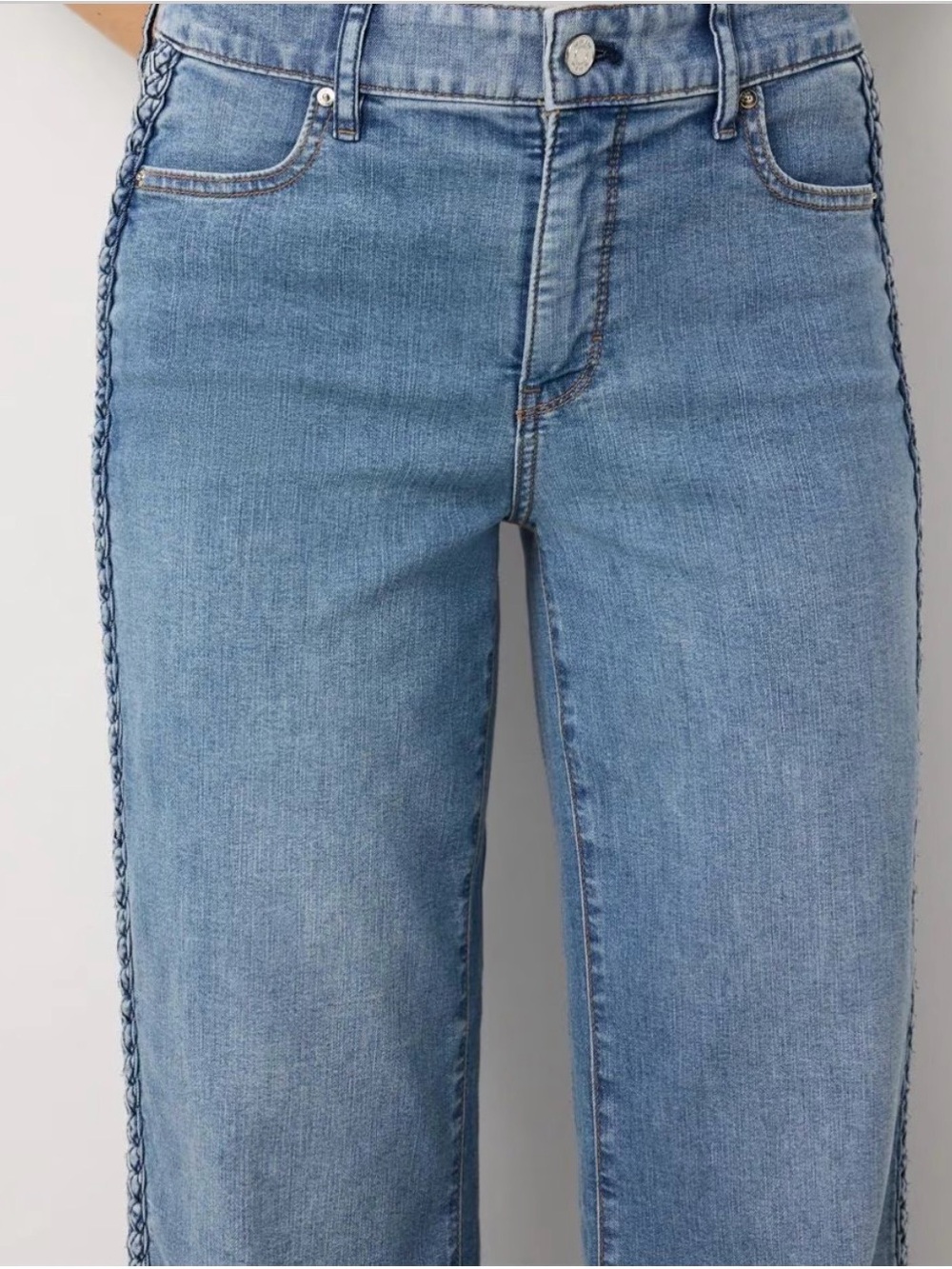 Braided Trim Cropped Wide Leg. Featherweight! Stretch!
Check out our Bundle Deal